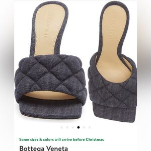 New Bottega Veneta Padded Denim Slide Sandal